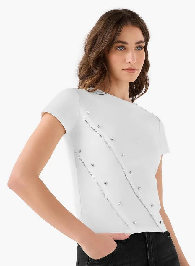 تواكستريمز 2Xtremz T-shirt with Embellished Detail